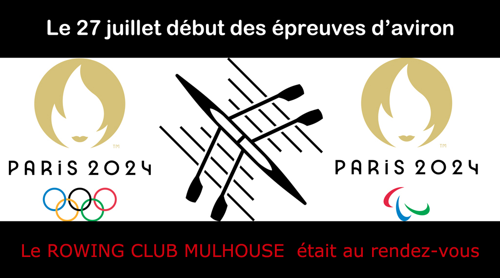 Affiche des jeux olympiques de Paris 2024 - aviron Mulhouse