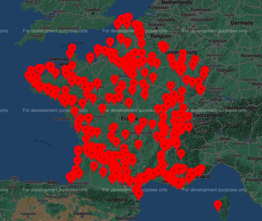 La carte de France de tous les clubs d'aviron