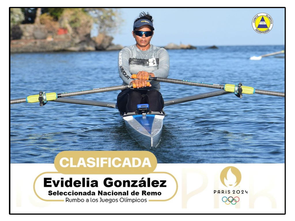 Evidelia Gonzales du Nicaragua aux jeux olympiques de Paris 2024 dans la discipline de l'aviron  