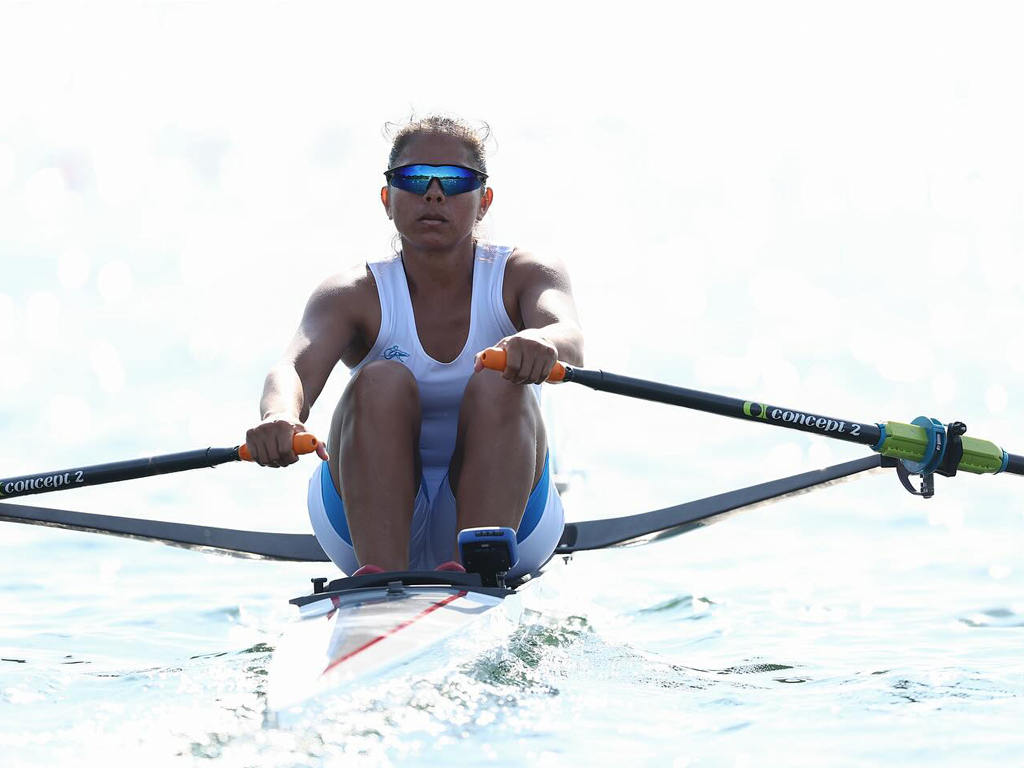 Evidelia Gonzales du Nicaragua aux jeux olympiques de Paris 2024 dans la discipline de l'aviron