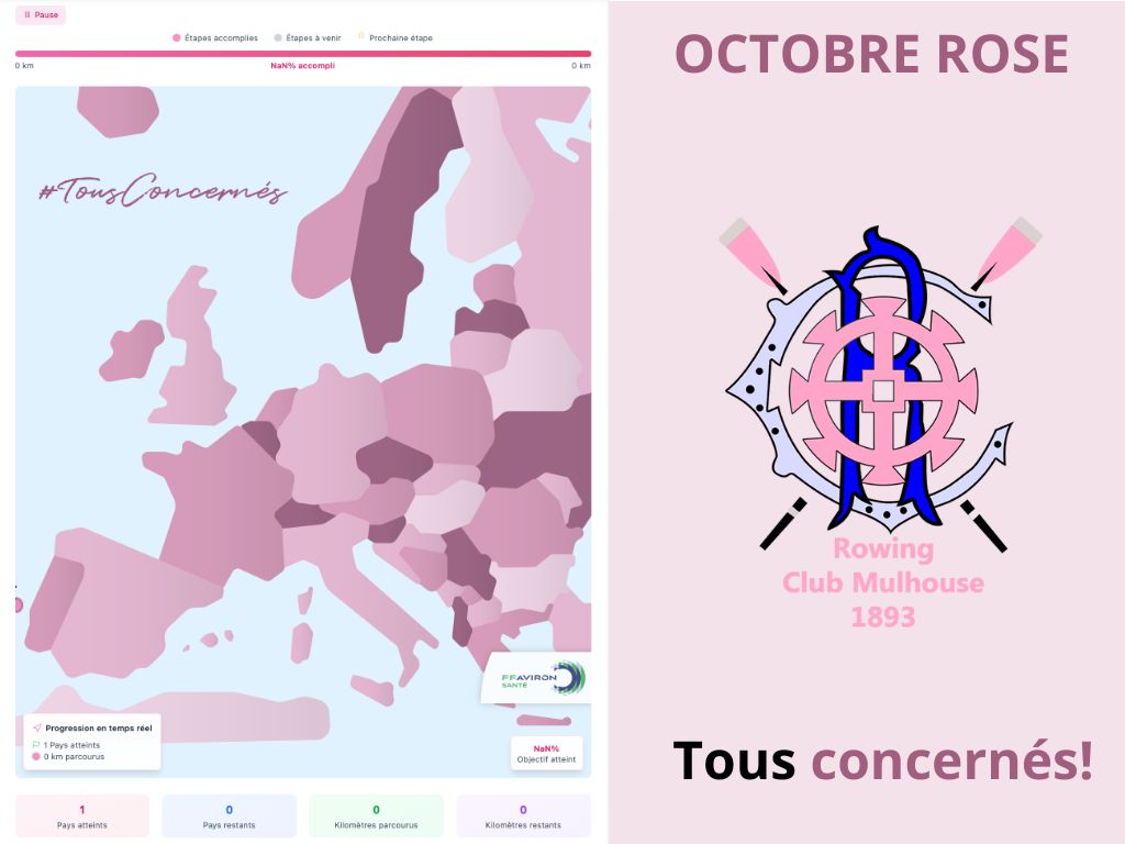 Octobre Rose - le Rowing Club Mulhouse - aviron Mulhouse 
